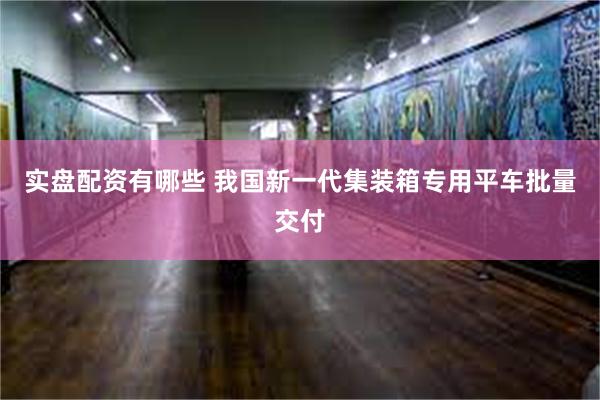 实盘配资有哪些 我国新一代集装箱专用平车批量交付