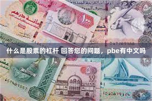 什么是股票的杠杆 回答您的问题，pbe有中文吗