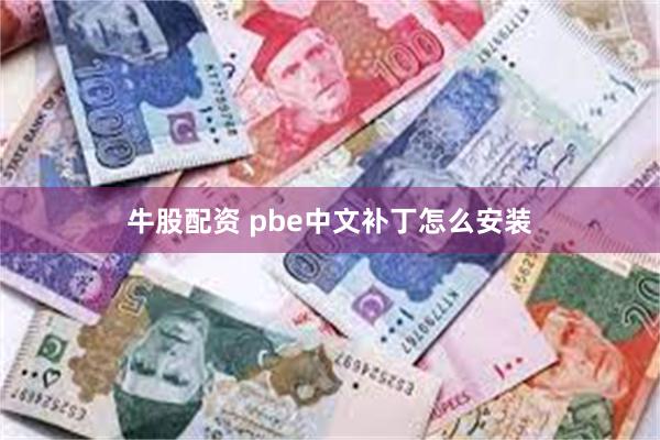 牛股配资 pbe中文补丁怎么安装