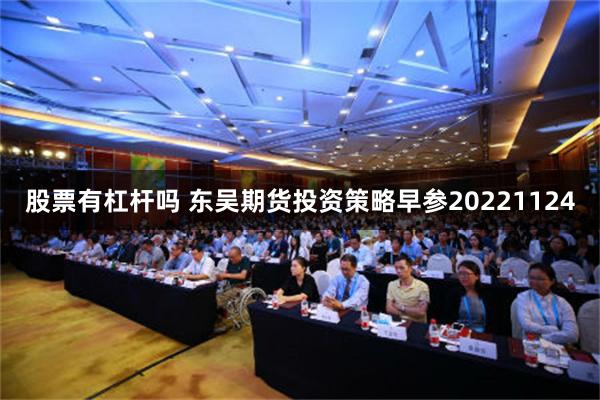 股票有杠杆吗 东吴期货投资策略早参20221124