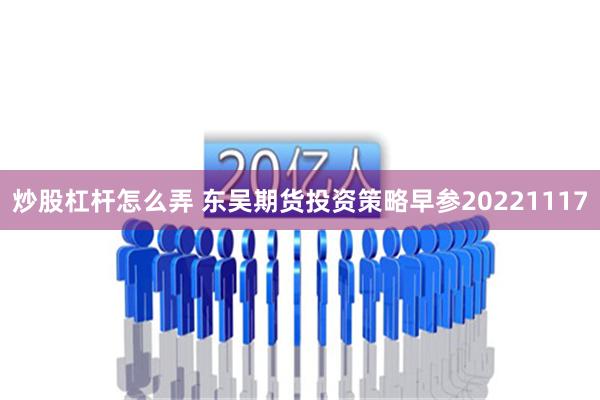 炒股杠杆怎么弄 东吴期货投资策略早参20221117