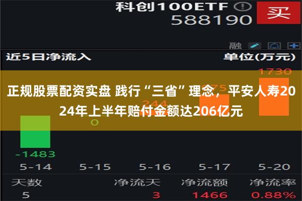 正规股票配资实盘 践行“三省”理念，平安人寿2024年上半年赔付金额达206亿元