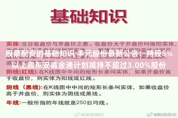 股票配资的基础知识 丰元股份最新公告：持股5%以上股东安徽金