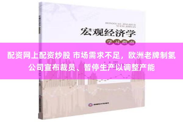 配资网上配资炒股 市场需求不足，欧洲老牌制氢公司宣布裁员、暂停生产以调整产能